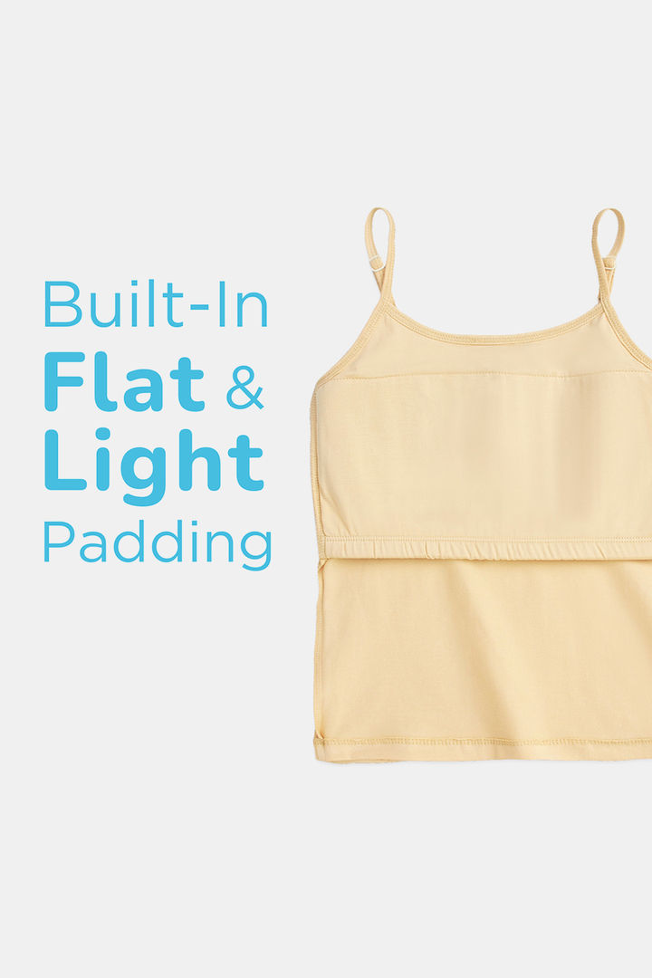 YouGotPlanB Girls Cotton Padded Camisole (Pack of 2) - Multicolor — image 3